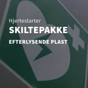 Skiltepakke i efterlysende materiale