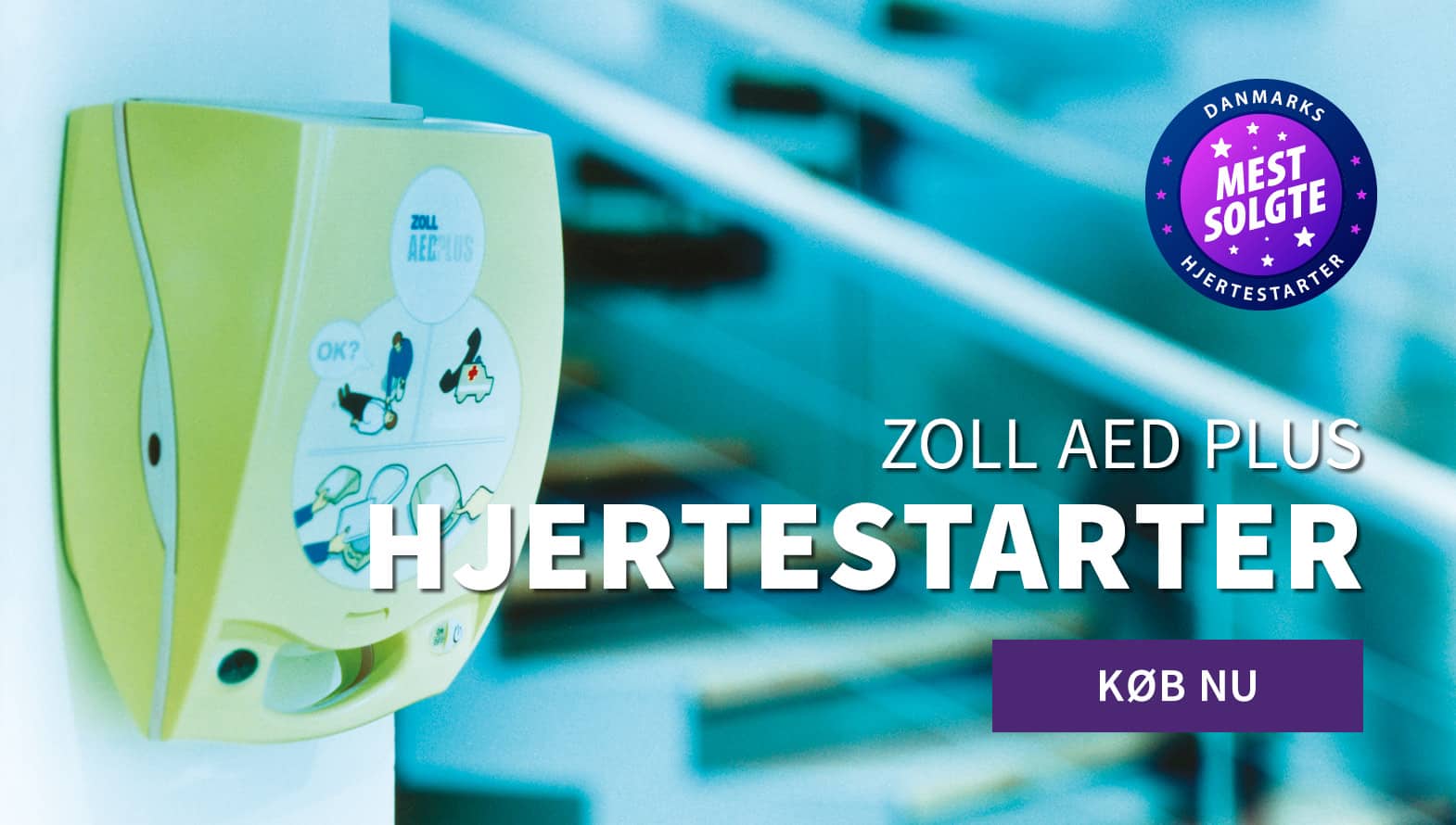 ZOLL AED Plus hjertestarter.