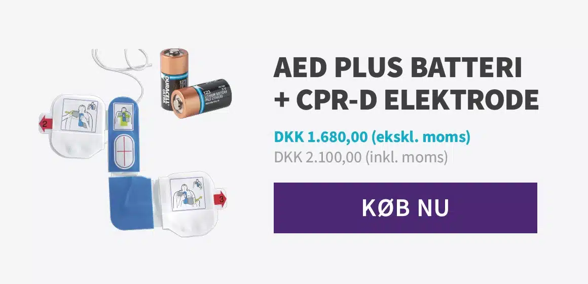 Pakketilbud på ZOLL AED Plus batteri og elektrode.