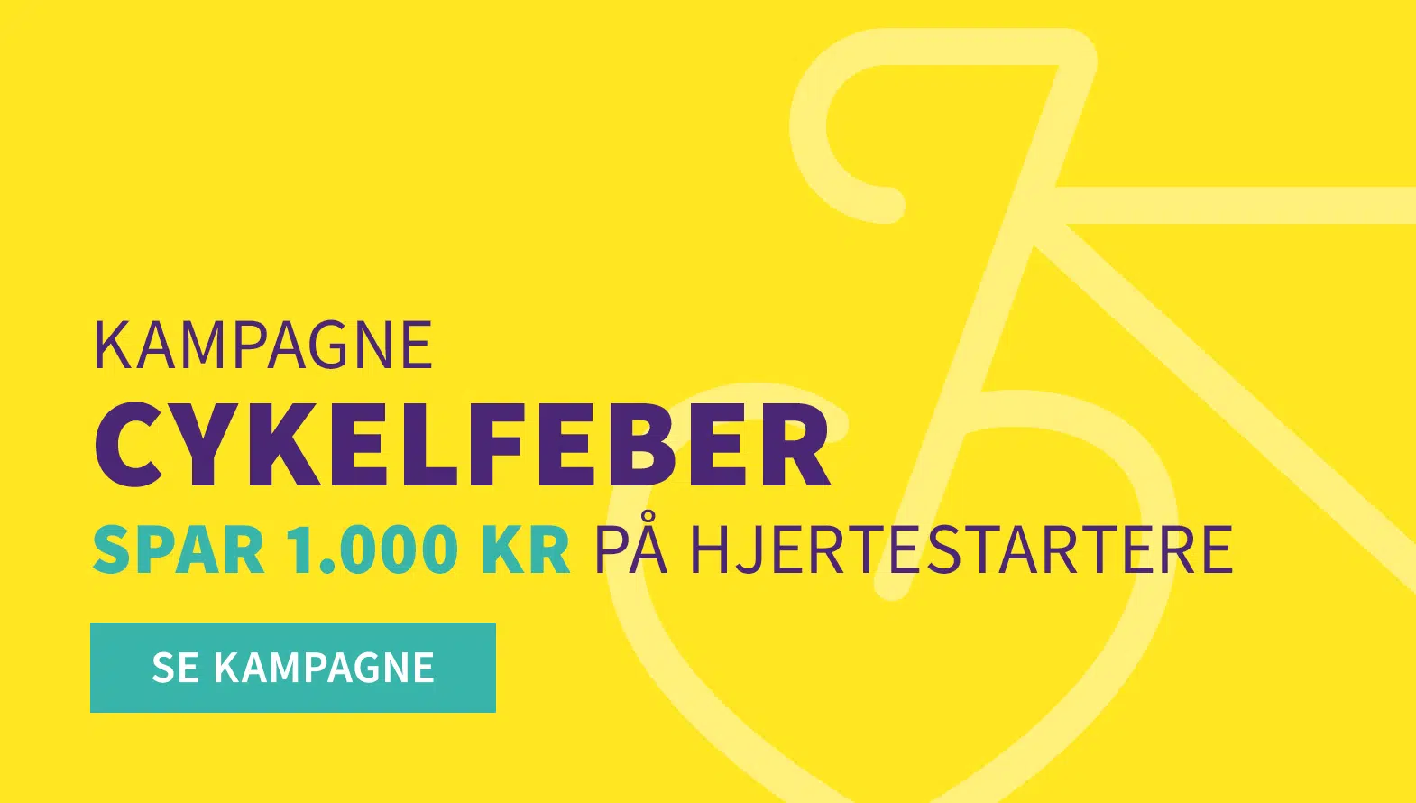 Cykelfeber kampagne - spar 1.000 kr på hjertestartere og pakkeløsninger.